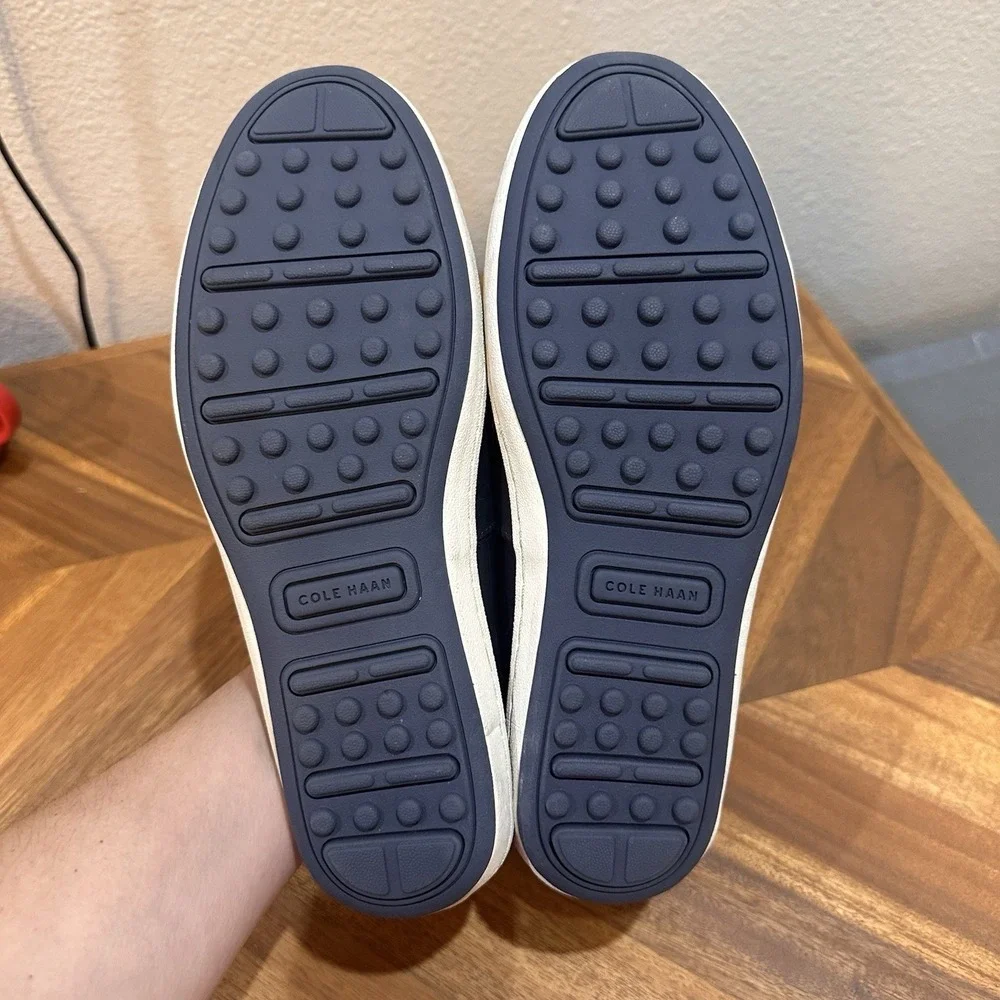 Cole Haan Mens Pinch Roadtrip Camp Moc Blue 7.5 M Navy Leather Boat Shoe Driving